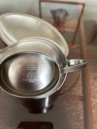 Retro Quality Viners Stainless Steel Sauce Boat and Tray