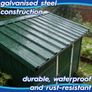 14-Pack Corrugated Metal Roofing Sheets - Green - Galvanised Steel Waterproof Rust-Resistant Heavy Duty Panels 110x46cm for Shed Outbuilding Shelter Roof Repair Image 3