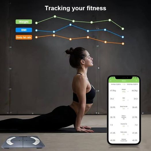 FREE P&P Scales for Body Weight, Bathroom Weighing Scale for Body Weight Stones and Pounds, with BMI Scales Muscle Weighing Composition Analyzer Bluetooth High Precision Senor