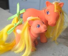 Mammy and Son Custom Lighting Mountain Boy Ponies using MLP G1 Base My Little Pony
