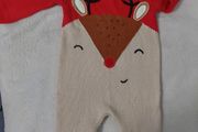 Knited baby reindeer romper