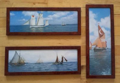 Set of 3 Nautical Framed Photos For Sale