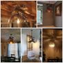 BRAND NEW Coconut tree chandelier tropical bohemian style hanging LED lights Image 6