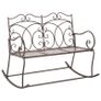 Garden Bench 104 cm Iron Antique Brown Image 2