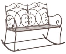 Garden Bench 104 cm Iron Antique Brown