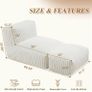 Adult Bean Bag Chairs with Memory Foam Lazy Sofa for Living Room White,Large,Soft Fabric,Ergonomic Back Support,Lightweight,Easy Clean,No Assembly,Wear-resisting,,Well-looking Image 2