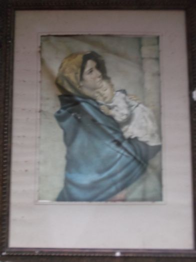 Beautiful Vintage Picture for Upcycling/Free Shipping