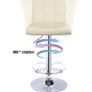 Modern Bar Stools Set of 2 Leatherette Image 7