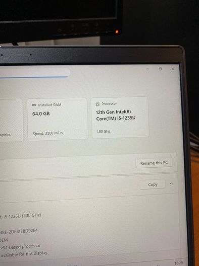 Dell Latitude 5430 i5 pro 64gb ram 256 ssd win 11 pro