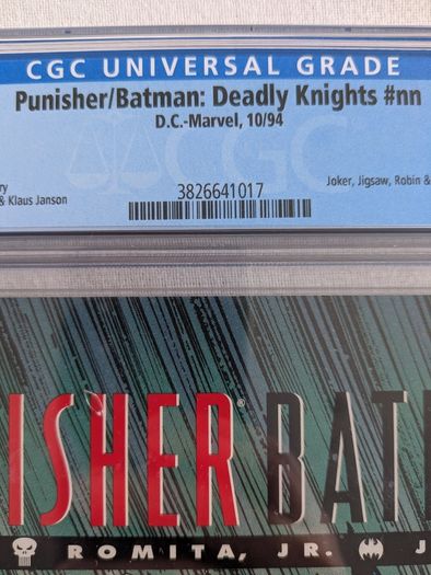 The Punisher  Batman Deadly Knights CBCS / CGC 9.8 Certified Graded Comic Framed  DC Marvel