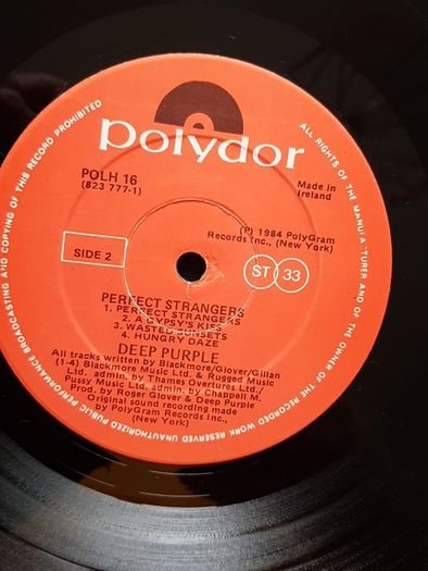 Deep Purple LP  (Irish)