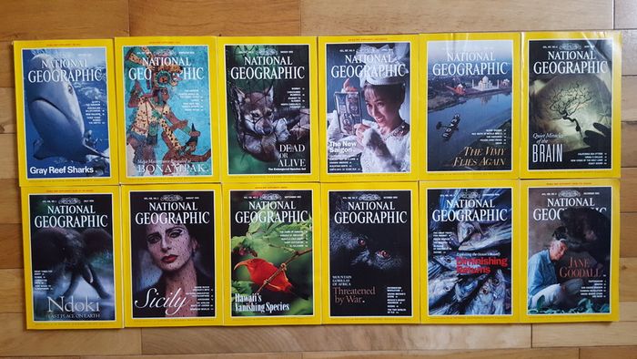 National Geographic magazines x 400 from early 20th century to 2009
