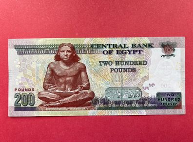 Egypt  200  Pounds  2012. Pick 68a.  ( Uncirculated )