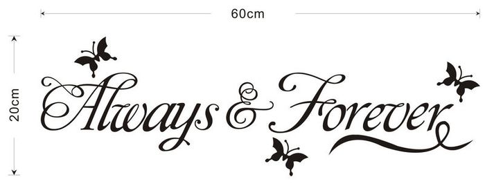 always and forever wall sticker