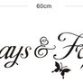 always and forever wall sticker Image 2
