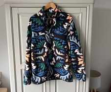 Patagonia Men's Flora Pattern Fleece Black Large