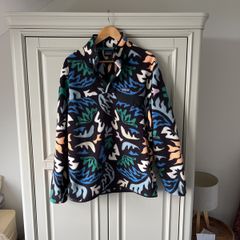 Patagonia Men's Flora Pattern Fleece Black Large