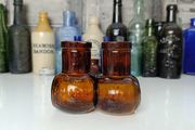 444 - Set of 2 Vintage Bovril Collectible Decorative Bottles