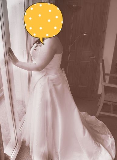 Satin & Diamante Tulle Wedding Dress