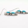 Vintage 925 Sterling Silver & Turquoise Tribal Earrings Image 6
