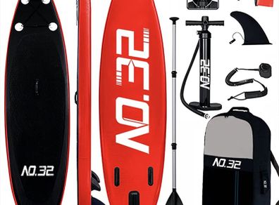 10ft / 3m Inflatable Stand Up Paddle Board | Inflatable SUP Board Beginner's Surfboard Kit w/Adjustable Paddle | Air Pump w/Pressure Guage (FREE SHIPPING)