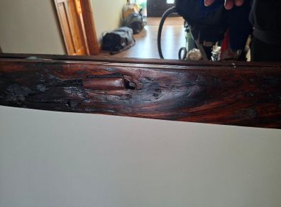 large, solid, hand made mirror