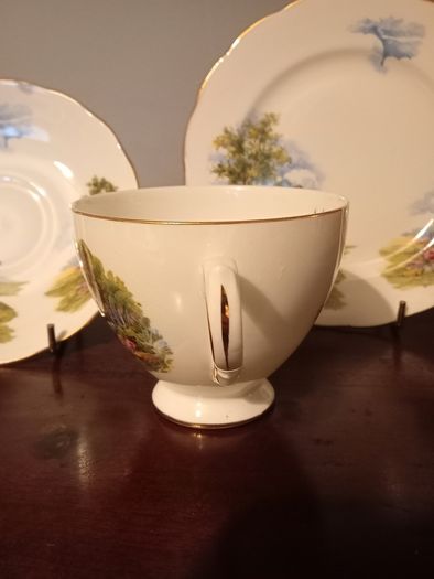 Vintage Royal Vale " Country Cottage". 22 pieces Tea Set, Bone China England.