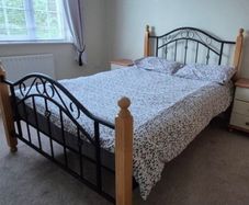 Double bed and mattress