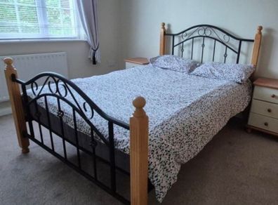 Double bed and mattress