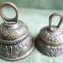 Set of 2 Vintage  Brass Sanctuary Bells Leo x Aqvila Angus x Pelicanus Image 2