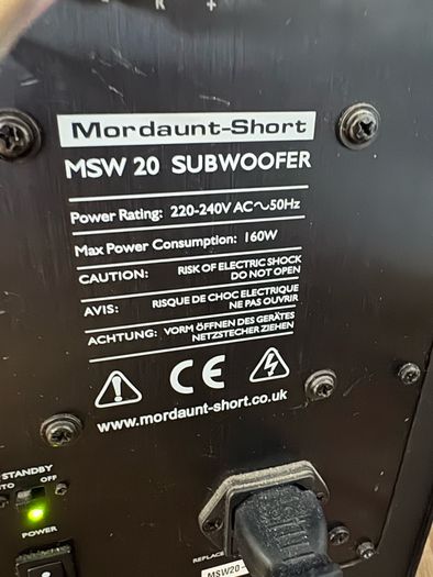 Mourdant short msw 20 active subwoofer
