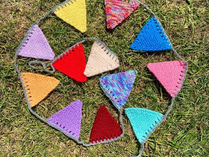 Hand Knit Party Bunting