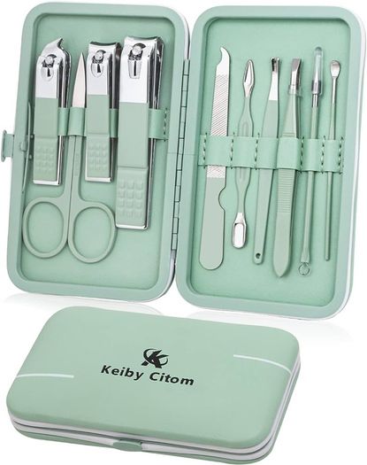 NEW SALE | 10pcs Professional Nail Clippers Kit Pedicure Care Tools-Stainless Steel Grooming Tools for Travel