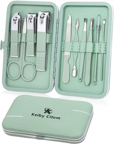 NEW SALE | 10pcs Professional Nail Clippers Kit Pedicure Care Tools-Stainless Steel Grooming Tools for Travel