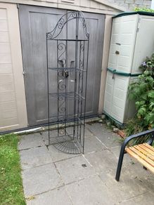 Folding metal shelving