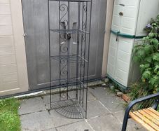 Folding metal shelving