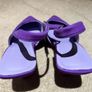 Point Toe Stiletto Heeled Slingback Pumps purple low heels size 7 UK / 40 EU Image 4