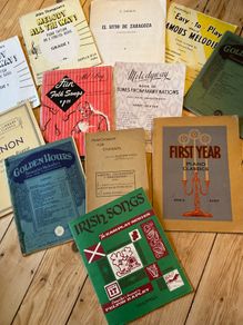 Whole pile of vintage music note books