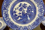 Vintage English Ironstone Tableware Staffordshire Blue Willow Salad Plate