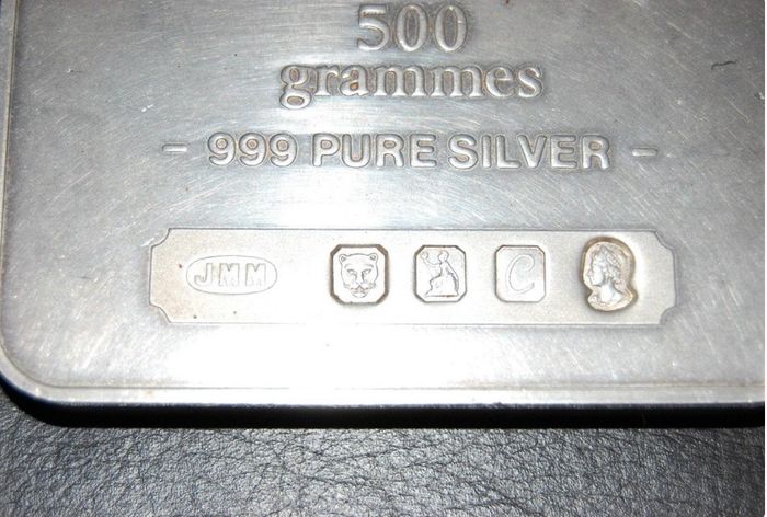 500g silver bar bbm bullion