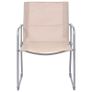 4 Piece Garden Lounge Set Fabric & Steel Cream Image 6