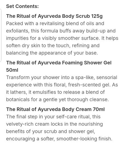 New Rituals Set Ayurveda