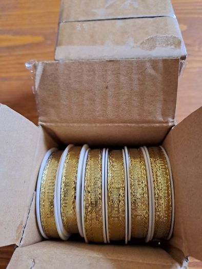 12 Paperchase Gold Metallic Satin Ribbon