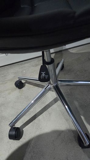 Black Faux Leather Office Chair