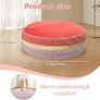 Macaron Shaped Bean Bag Chair Cushion with Filling Included, Footstool for Kids Teens Adults, Plush Sherpa Pouf Ottoman Image 2