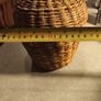 European Wicker Demijohn, Old Woven Basket Wrapp Demijohn, Green  Glass Bottle, French Farmhouse Hand Blown Wine Bottle Image 4