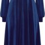 Joe Browns Women's Puff Sleeve Full Velvet Midi Dress, Casual Evening Dress, Blue, Size S/36 Image 5