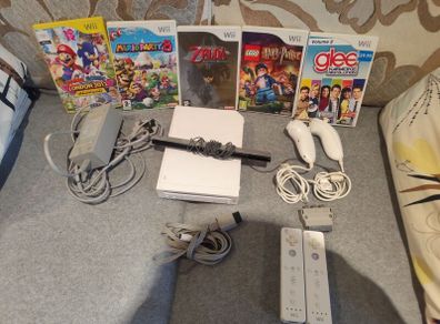 Wii Bundle with Mario Party 8, Zelda, Sonic Olympics