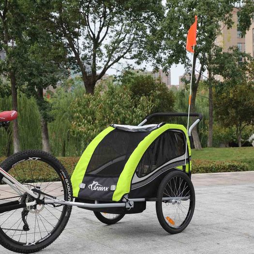2-in-1 Child Bicycle Trailer & Jogger Stroller for 1-2 Children