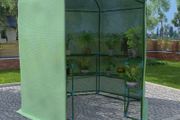 Greenhouse with Shelves Steel 227x223 cm